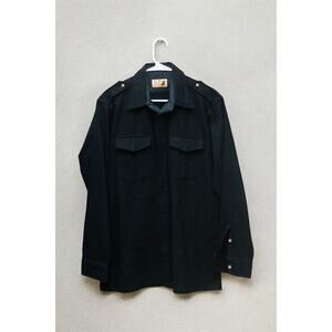 LOBO by Pendleton 100% Virgin Wool Shirt Jacket Coat Black Men’s L